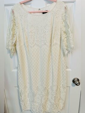 Ivory Lace Shift Dress